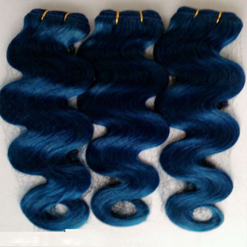blue hair extension